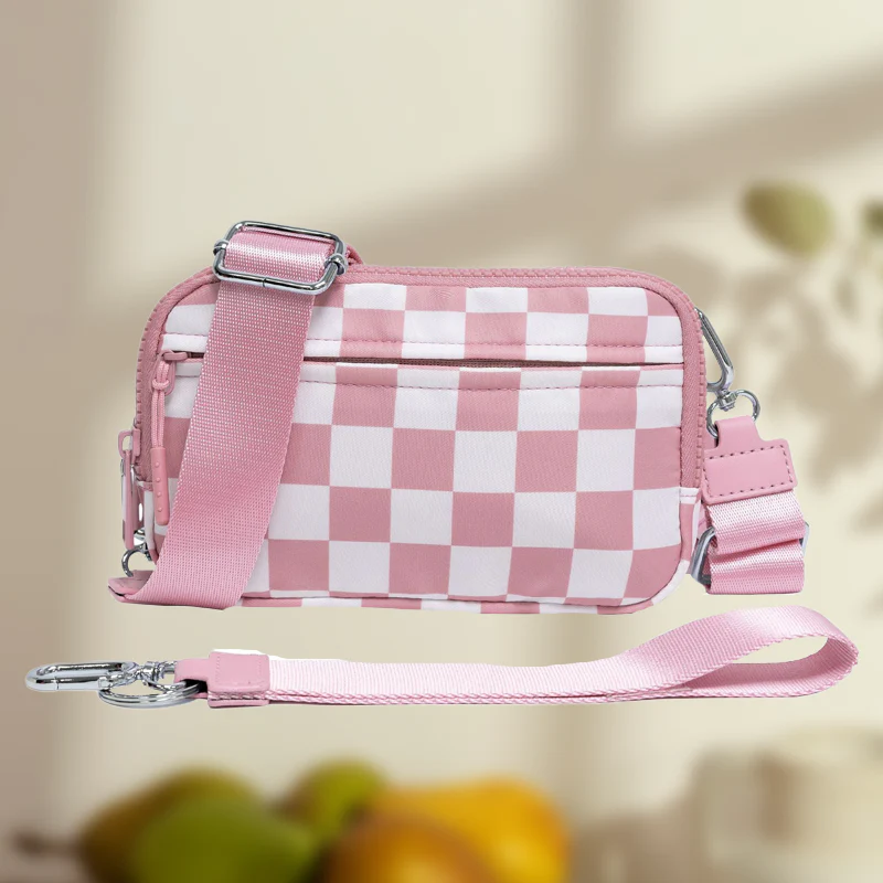 🌞Fris De Lente In Met 50% Korting!🎒 Unisex Geruite Heuptas – Veelzijdig te dragen als crossbody, heuptas of handtas - Image 4