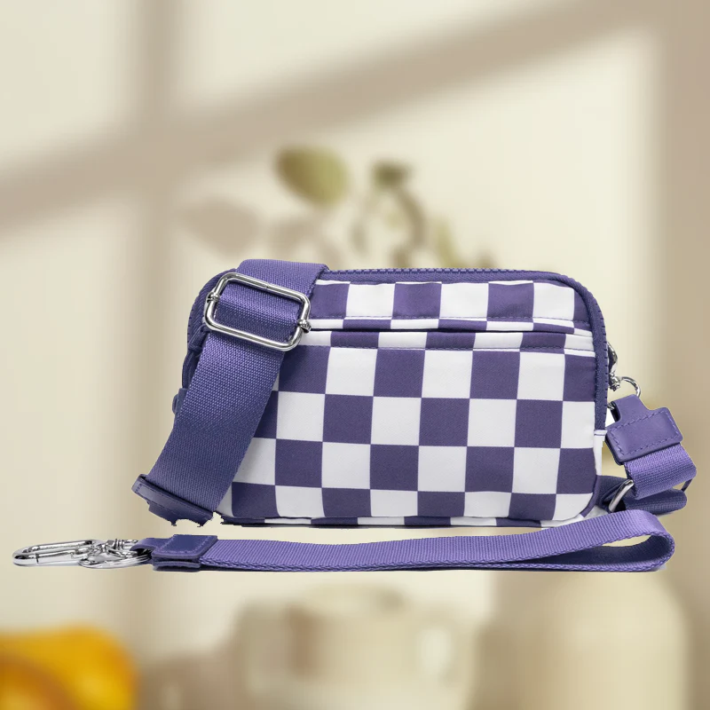 🌞Fris De Lente In Met 50% Korting!🎒 Unisex Geruite Heuptas – Veelzijdig te dragen als crossbody, heuptas of handtas - Image 6