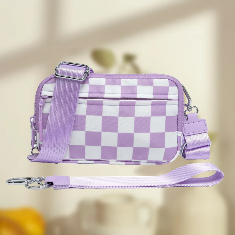 🌞Fris De Lente In Met 50% Korting!🎒 Unisex Geruite Heuptas – Veelzijdig te dragen als crossbody, heuptas of handtas - Image 7