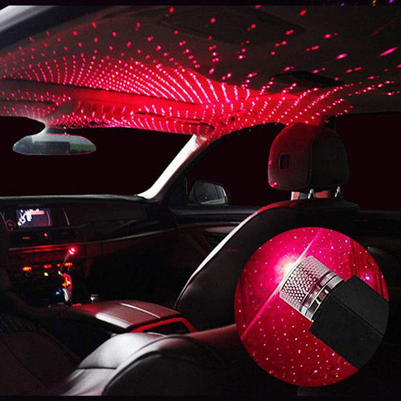 🎄Kerstdeal ALTIJD 50% KORTING!🚗 USB Sterrenhemel Ambient Light: Romantische Sterren Sfeer in Auto & Thuis – 360° Rotatie + 2 Kleuren！