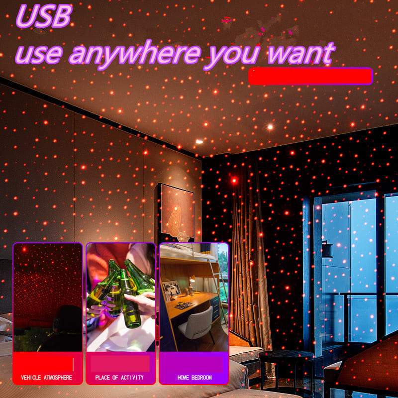 🎄Kerstdeal ALTIJD 50% KORTING!🚗 USB Sterrenhemel Ambient Light: Romantische Sterren Sfeer in Auto & Thuis – 360° Rotatie + 2 Kleuren！ - Image 4