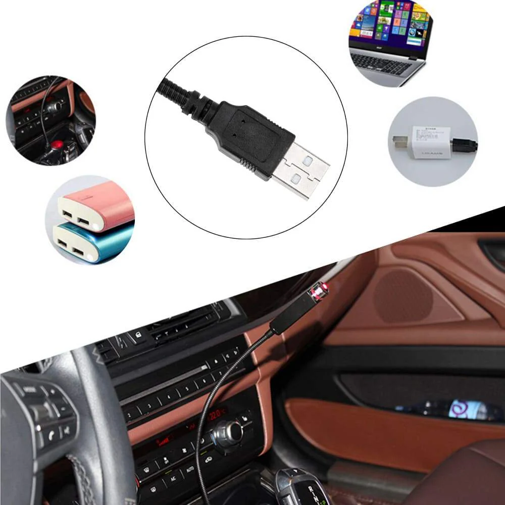 🎄Kerstdeal ALTIJD 50% KORTING!🚗 USB Sterrenhemel Ambient Light: Romantische Sterren Sfeer in Auto & Thuis – 360° Rotatie + 2 Kleuren！ - Image 7