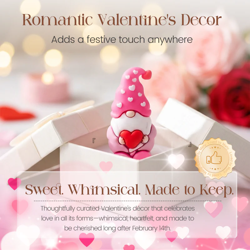 🧡Mini Valentijnsdag Kabouterfiguur (Hart-Houdend) – Compact & Charmant: Decor Ofelkaar of Betekenisvol Cadeau! - Image 3