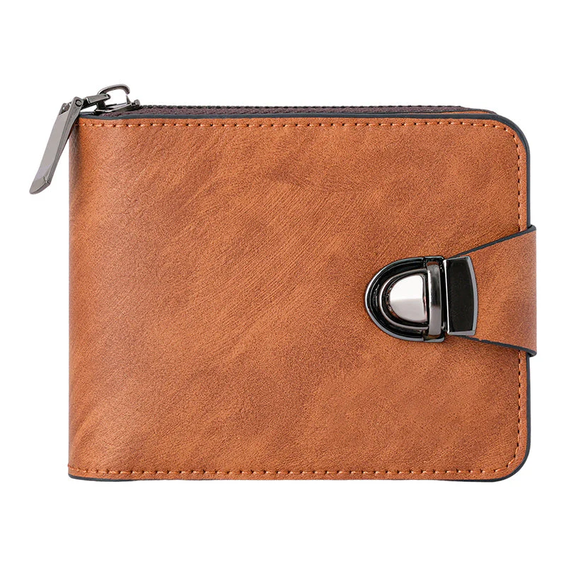 🎉Nieuwjaars Cadeau 50% KORTING!🌟Compacte Vintage HerenPortemonnee (Ritssluiting) – Duurzaam & Meerdere Kaartsleuven: Veilig & Stijlvol Voor Reizen/Werk! - Image 2