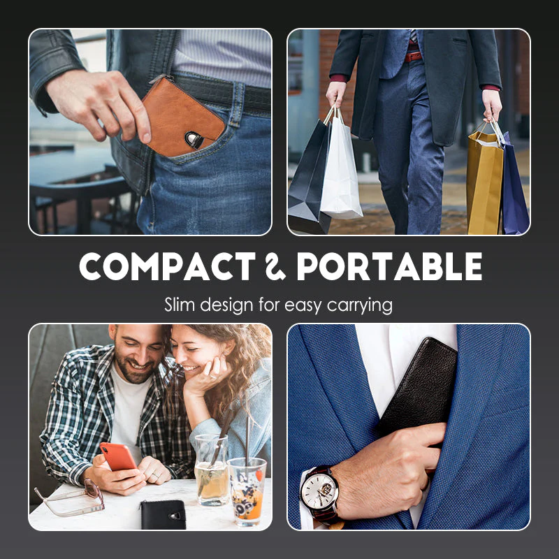 🎉Nieuwjaars Cadeau 50% KORTING!🌟Compacte Vintage HerenPortemonnee (Ritssluiting) – Duurzaam & Meerdere Kaartsleuven: Veilig & Stijlvol Voor Reizen/Werk! - Image 7