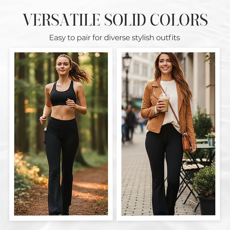 🎉Nieuwjaars Cadeau 50% KORTING!🔥Ultra Sculpt Hoge Taille Buikcorrigerende Flare-Legging: Comfortabel Stretchstof + Functionele Zijvakken – Stylish Voor Yoga & Buiten! - Image 6