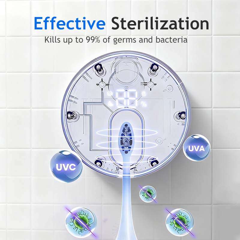 🌞Fris De Lente In Met 50% Korting!🦷UV-C Tandenborstel Sterilisator | 99% Desinfectie & Automatisch Drogen | Borenvrij Wandmontage - Image 3