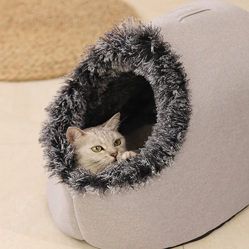 🐾❄️ Winter Warm Huisdiergrot Bed – Cosy Shelter, Geïsoleerd & Stijlvol Neutraal Design! - Image 3