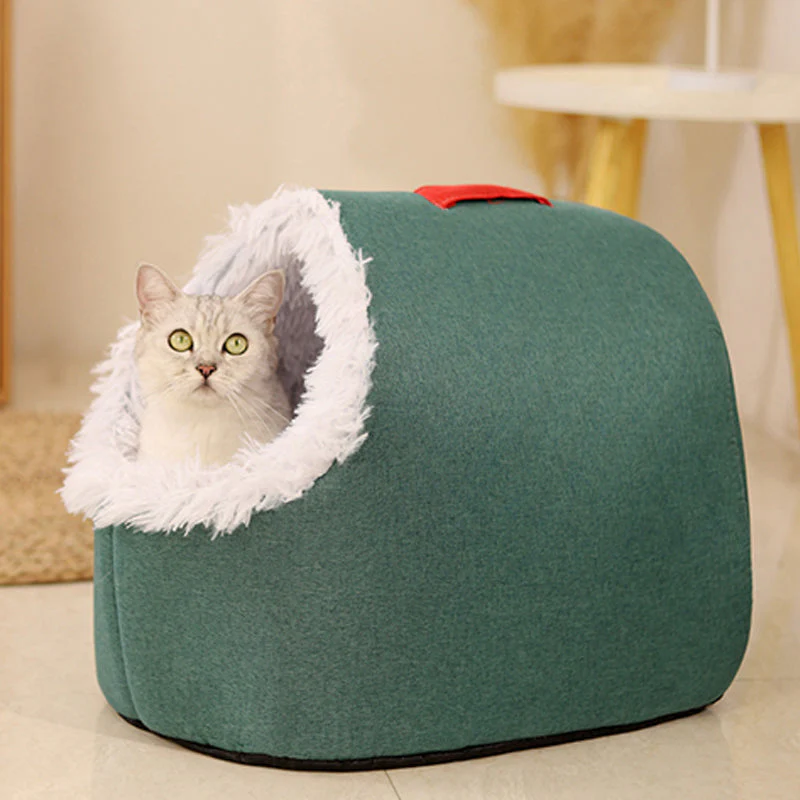 🐾❄️ Winter Warm Huisdiergrot Bed – Cosy Shelter, Geïsoleerd & Stijlvol Neutraal Design! - Image 4
