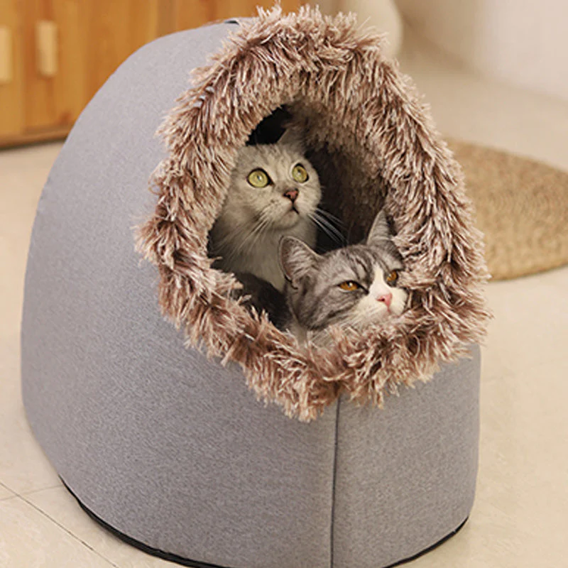 🐾❄️ Winter Warm Huisdiergrot Bed – Cosy Shelter, Geïsoleerd & Stijlvol Neutraal Design! - Image 5