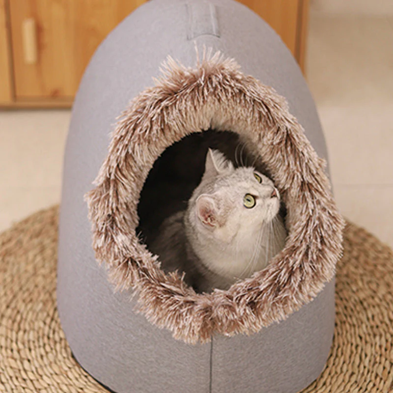 🐾❄️ Winter Warm Huisdiergrot Bed – Cosy Shelter, Geïsoleerd & Stijlvol Neutraal Design! - Image 6