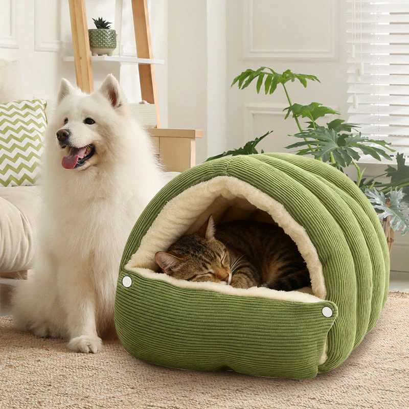 🐾🔥 Pluche Warmte-Isolerende Huisdierenhol – Gezellig Comfort, Verstelbare Opening & Ondersteunende Vulling! - Image 7