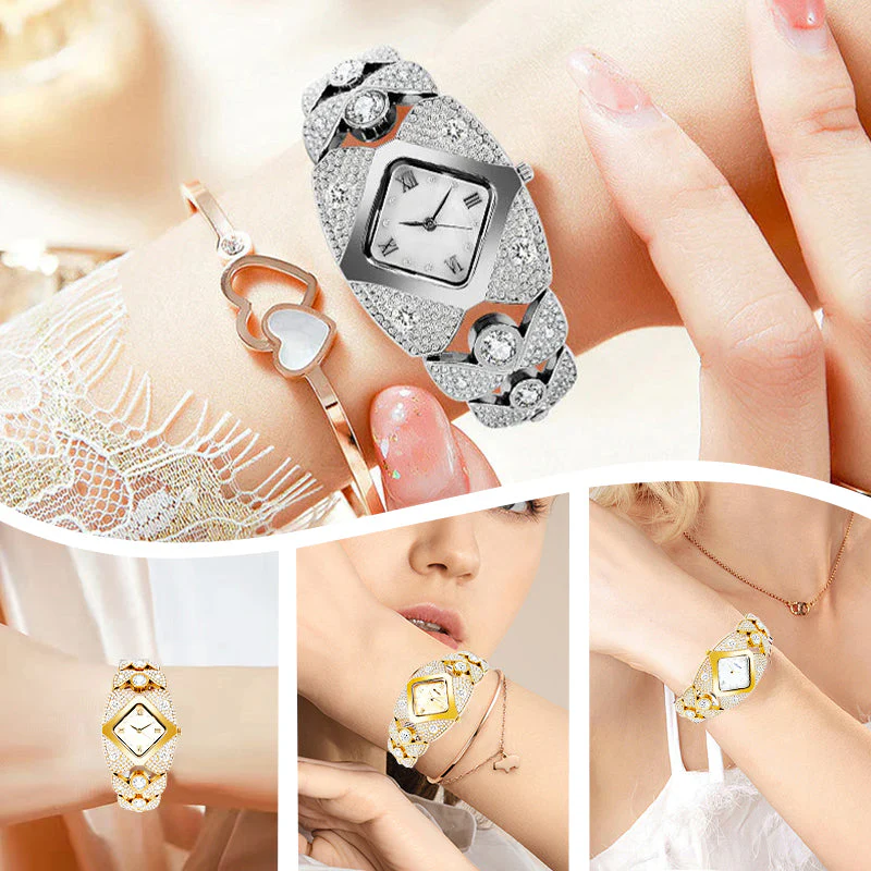 ⌚💎 Dames Retro Kwartshorloge met Fonkelende Strass – Elegant Vintage Design, Precise Quartz Uurwerk & Lichtgewicht Comfort (Alles matcht)! - Image 2