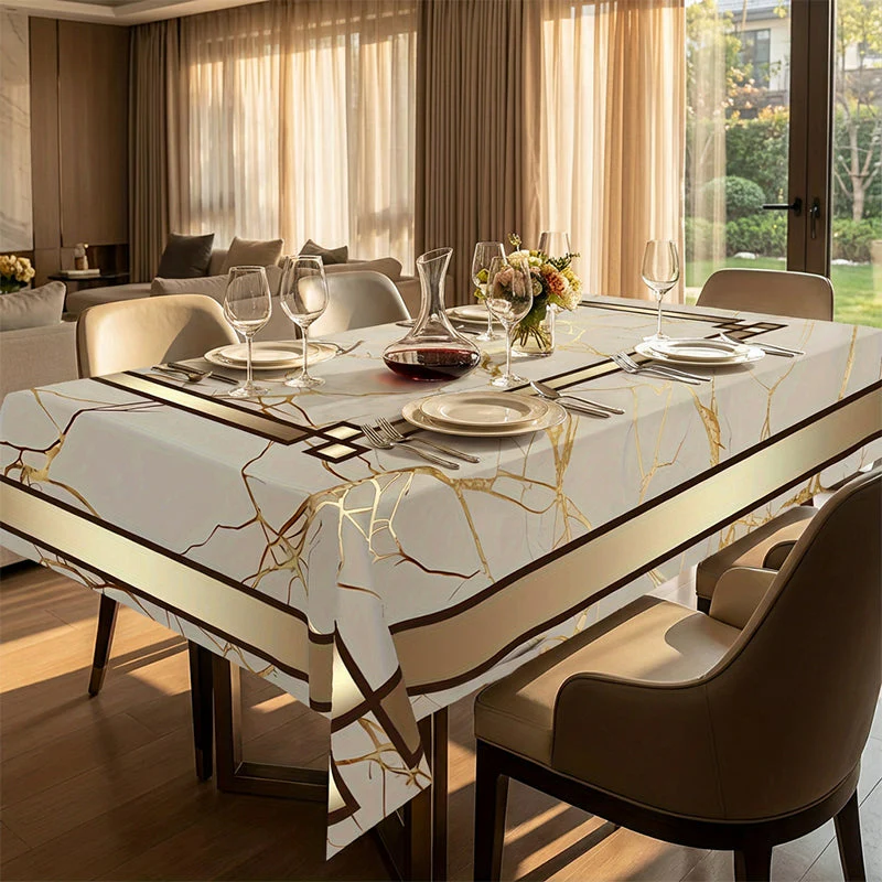 💘Valentijnsaanbieding: 50% Korting!🍽️ Waterdicht Tafelkleed met Marmerprint – Elegant & Vlekafstotend! - Image 6