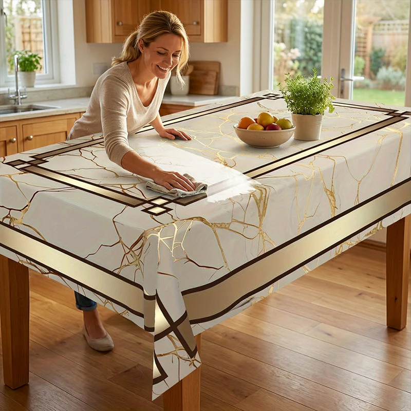 💘Valentijnsaanbieding: 50% Korting!🍽️ Waterdicht Tafelkleed met Marmerprint – Elegant & Vlekafstotend! - Image 8