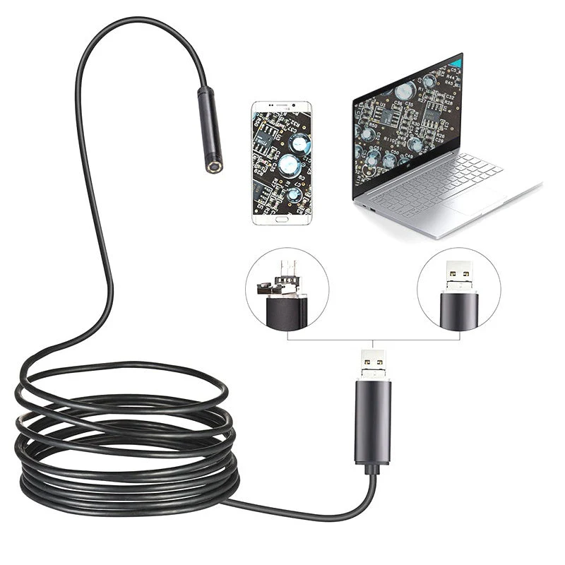 💘Valentijnsaanbieding: 50% Korting!🔍3-in-1 Waterdichte USB-Endoscoop – 6 LED's | HD Beeld | IP67 | Voor Android & PC! - Image 2