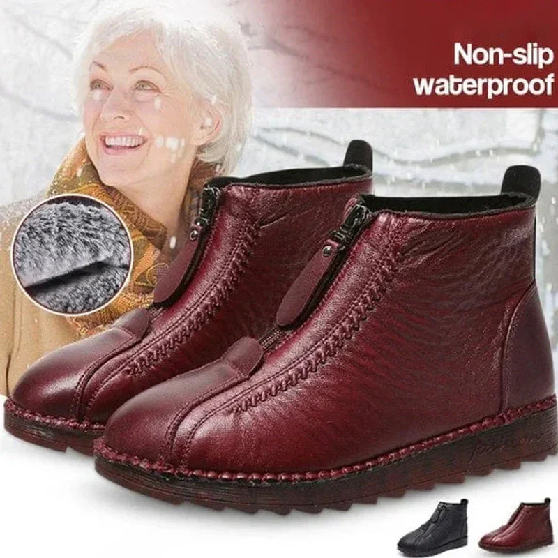 🔥 Warme Dames Winter Enkellaarsjes Met Rits - Comfort & Stijl Voor Koude Dagen! ❄️ - Image 3