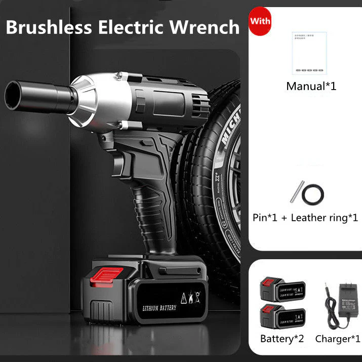 🌞Fris De Lente In Met 50% Korting!🔧Supersterke Borstelloze Elektrische Sleutel | 50V Hoog Koppel & 18650 Lithiumbatterij | Multifunctioneel voor Auto & Bouw - Image 7