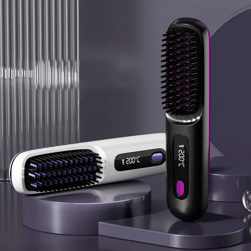 🎉Nieuwjaars Cadeau 50% KORTING!🌟Draadloze Keramische Verwarmingskam voor Haar – 3D Tanden + 3 Temperatuursinstellingen: Frizz-vrij & Glanzend in 20 Sec!
