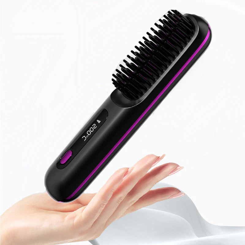 🎉Nieuwjaars Cadeau 50% KORTING!🌟Draadloze Keramische Verwarmingskam voor Haar – 3D Tanden + 3 Temperatuursinstellingen: Frizz-vrij & Glanzend in 20 Sec! - Image 10