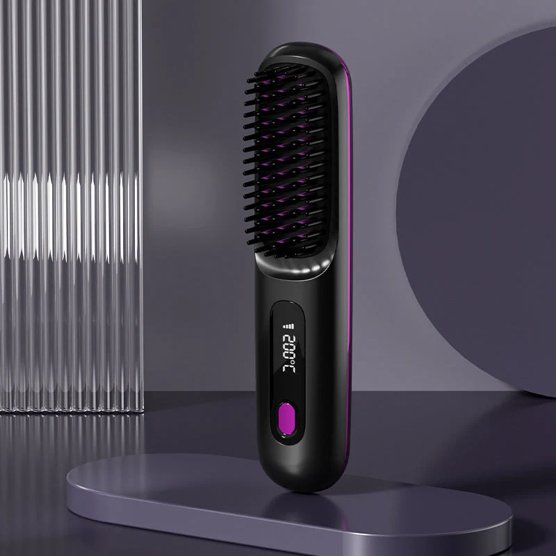 🎉Nieuwjaars Cadeau 50% KORTING!🌟Draadloze Keramische Verwarmingskam voor Haar – 3D Tanden + 3 Temperatuursinstellingen: Frizz-vrij & Glanzend in 20 Sec! - Image 11