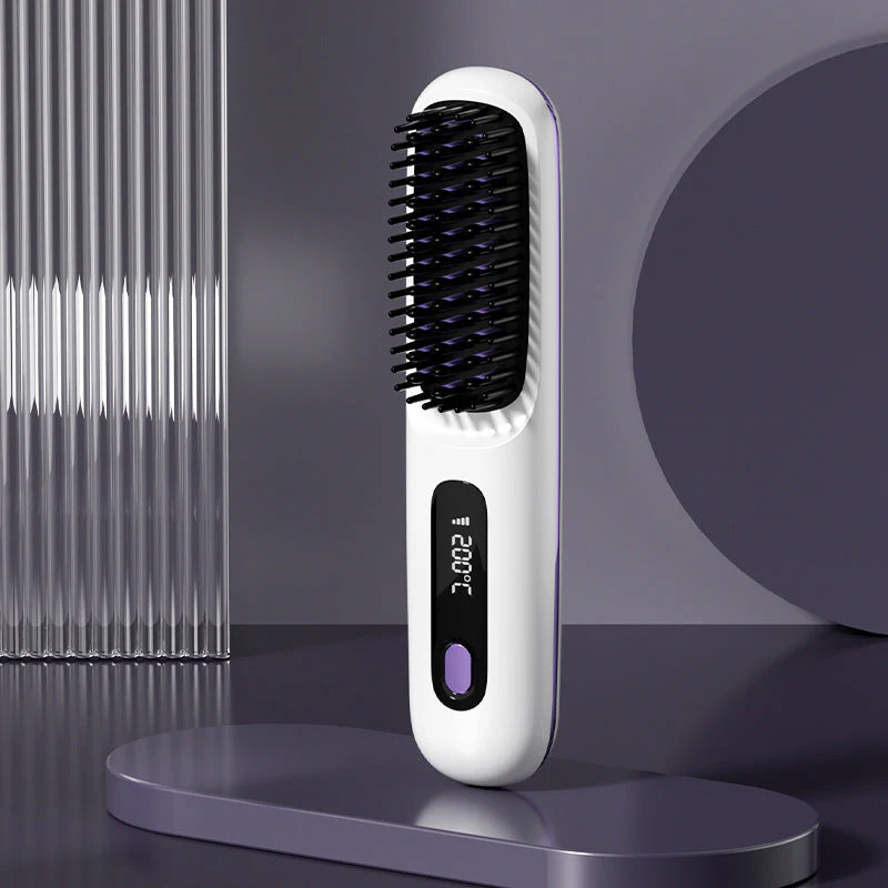 🎉Nieuwjaars Cadeau 50% KORTING!🌟Draadloze Keramische Verwarmingskam voor Haar – 3D Tanden + 3 Temperatuursinstellingen: Frizz-vrij & Glanzend in 20 Sec! - Image 12