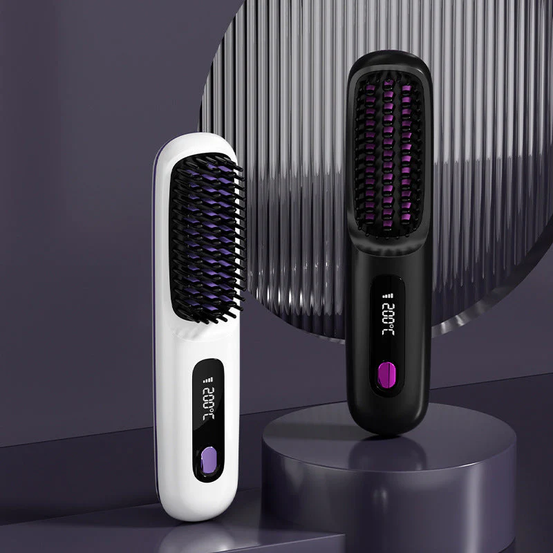 🎉Nieuwjaars Cadeau 50% KORTING!🌟Draadloze Keramische Verwarmingskam voor Haar – 3D Tanden + 3 Temperatuursinstellingen: Frizz-vrij & Glanzend in 20 Sec! - Image 9