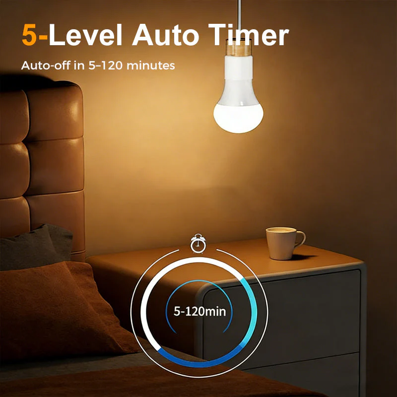 🎉Nieuwjaars Cadeau 50% KORTING!💡Draadloze Afstandsbediening E27 Lamphouder Set – 8m Bereik & 5-Traps Timer: Moeiteloze Installatie! - Image 5