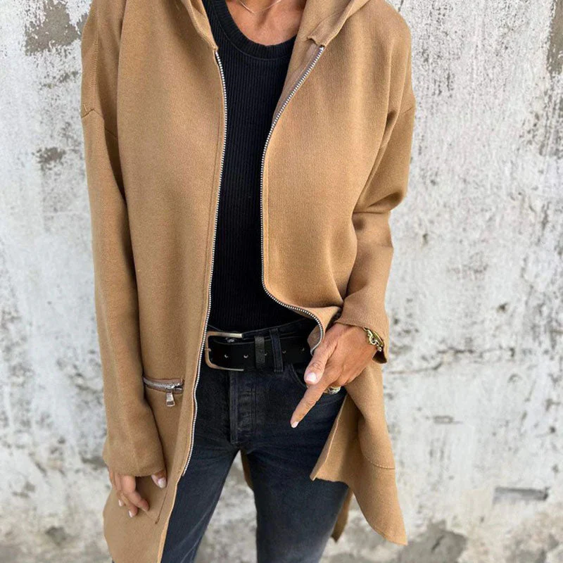 50% korting 👚 Casual Lange Mouwen Rits-Hoodie Sweatshirt Jas - Jouw Nieuwe Alledaagse Favoriet! - Image 3