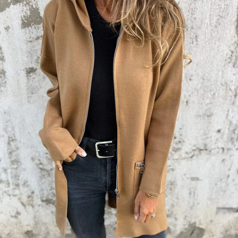 50% korting 👚 Casual Lange Mouwen Rits-Hoodie Sweatshirt Jas - Jouw Nieuwe Alledaagse Favoriet! - Image 4