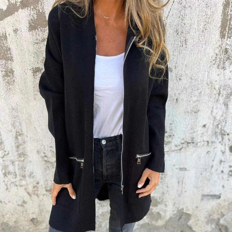 50% korting 👚 Casual Lange Mouwen Rits-Hoodie Sweatshirt Jas - Jouw Nieuwe Alledaagse Favoriet! - Image 7