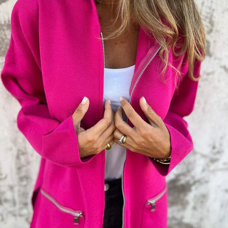 50% korting 👚 Casual Lange Mouwen Rits-Hoodie Sweatshirt Jas - Jouw Nieuwe Alledaagse Favoriet! - Image 8