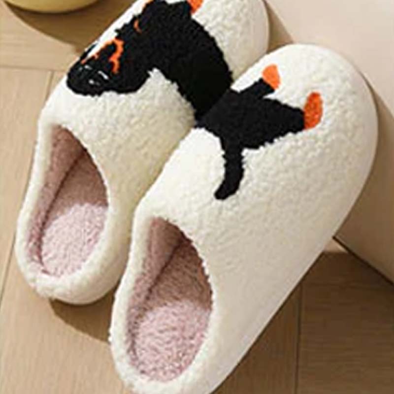 🐾🤍 Leuke Warme Huisslippers Voor Dames – Schattige Teckel Ontwerp + Winterwarm Katoenmix & EVA Comfort Zool! - Image 5