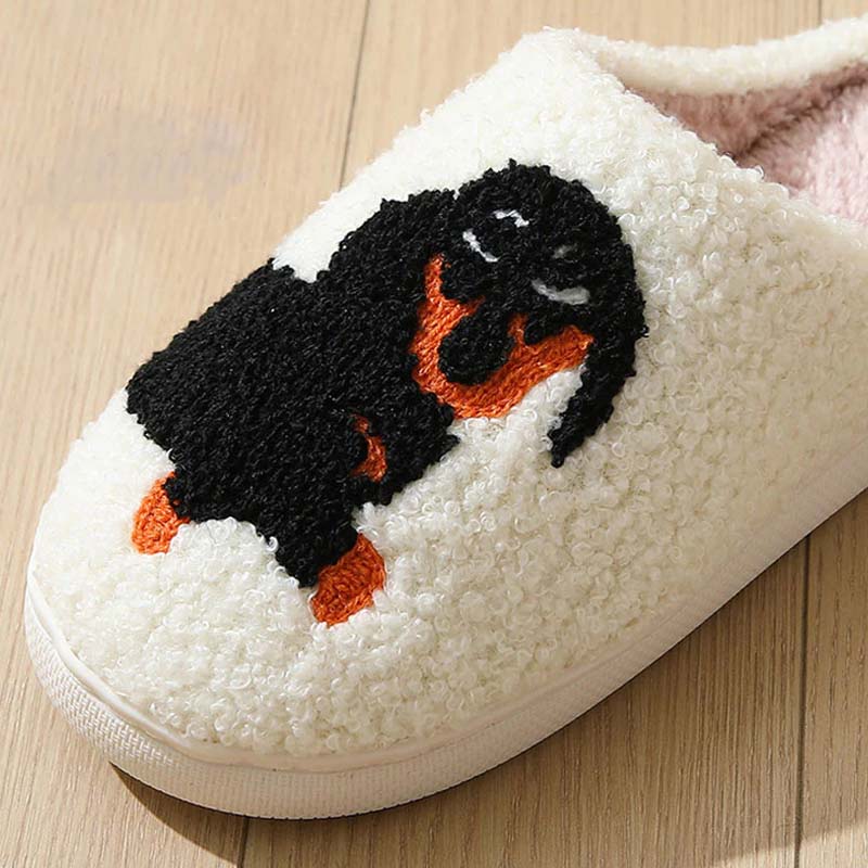 🐾🤍 Leuke Warme Huisslippers Voor Dames – Schattige Teckel Ontwerp + Winterwarm Katoenmix & EVA Comfort Zool! - Image 8