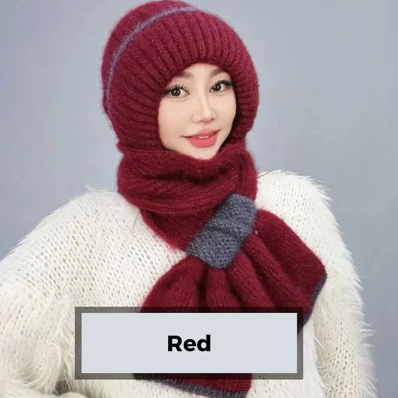 ❄️👩 Geïntegreerde Winddichte Muts Sjaal voor Dames – Warm Gebreid Ontwerp, Oorbescherming & Meerdere Kleuren (Veelzijdig voor Winteractiviteiten)! - Image 9