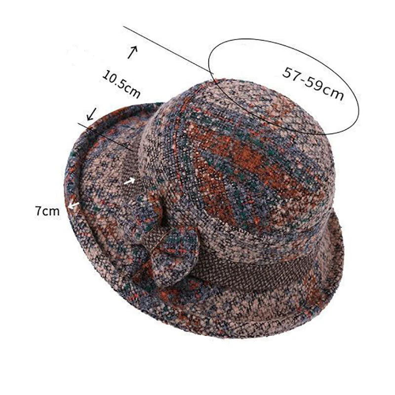 💘Valentijnsaanbieding: 50% Korting! 👒Vintage Geruite Clochehoed van Imitatiewol – Elegant & Warm voor Koude Winterdagen! - Image 8