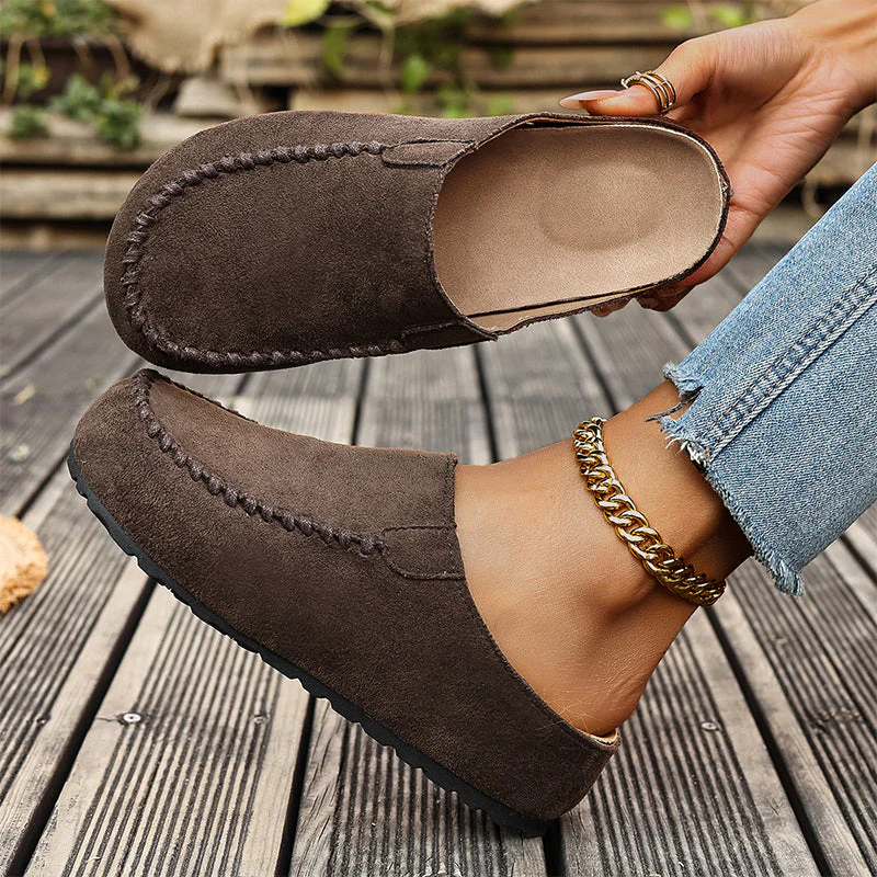 🎉Nieuwjaars Cadeau 50% KORTING!👡 Dames pantoffels (slofs) met brede pasvorm: Slip-on + ondersteunende zool – retro & comfortabel voor lente/herfst. - Image 6