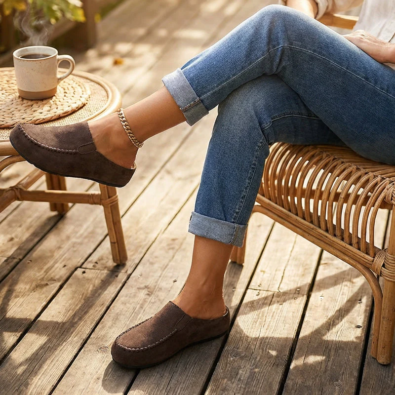 🎉Nieuwjaars Cadeau 50% KORTING!👡 Dames pantoffels (slofs) met brede pasvorm: Slip-on + ondersteunende zool – retro & comfortabel voor lente/herfst. - Image 7