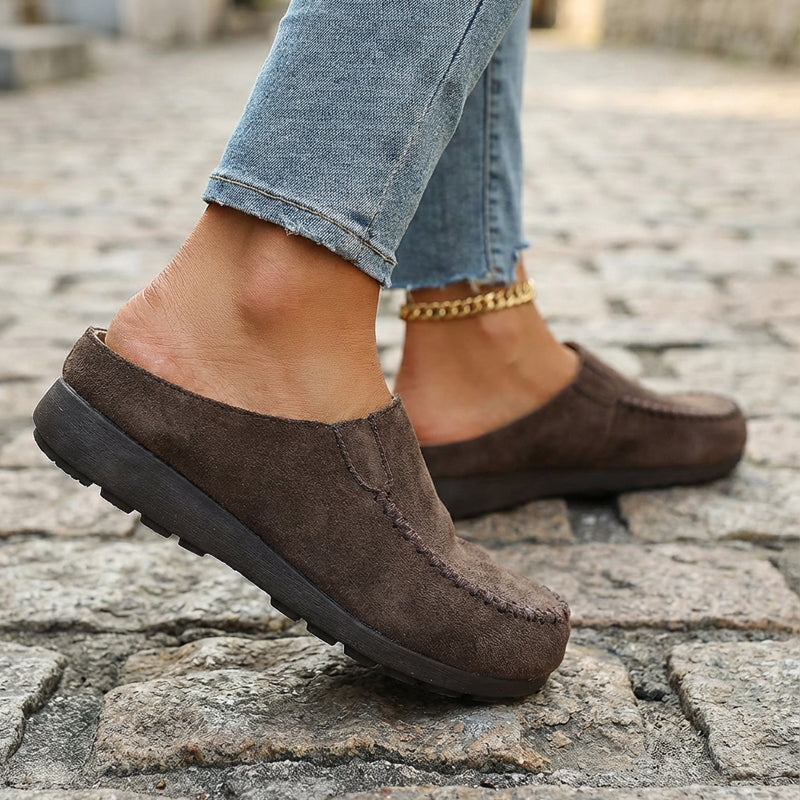 🎉Nieuwjaars Cadeau 50% KORTING!👡 Dames pantoffels (slofs) met brede pasvorm: Slip-on + ondersteunende zool – retro & comfortabel voor lente/herfst. - Image 8