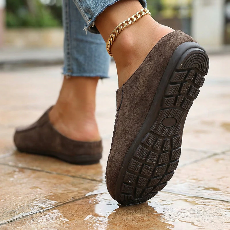 🎉Nieuwjaars Cadeau 50% KORTING!👡 Dames pantoffels (slofs) met brede pasvorm: Slip-on + ondersteunende zool – retro & comfortabel voor lente/herfst. - Image 9