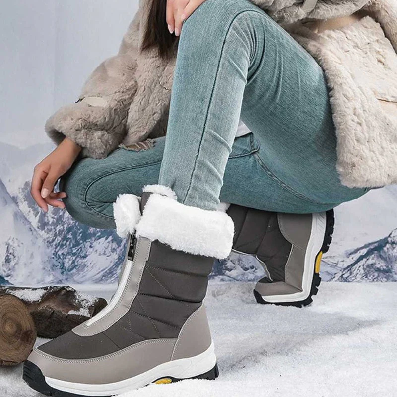 ❄️👢 Dames Antislip Winterlaarzen – Warme Binnenvoering, Gemakkelijke Rits & Duurzame Constructie (Perfect voor Sneeuw & IJs)!