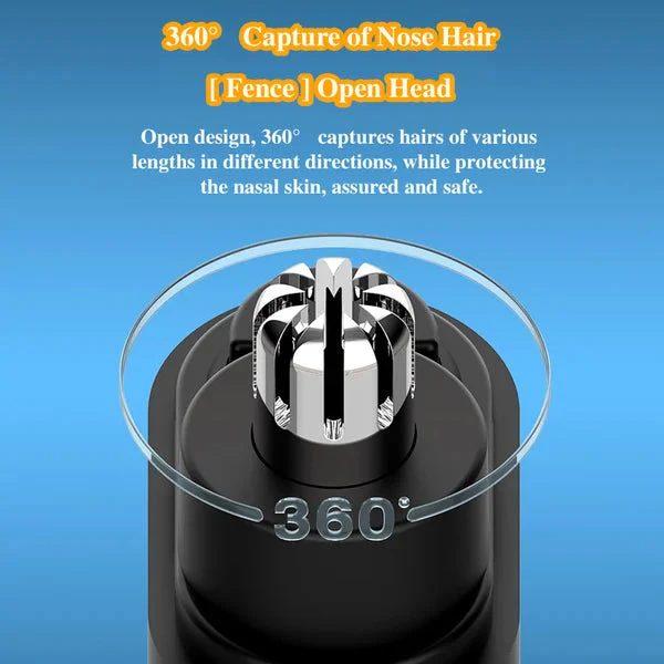 Oplaadbare Draagbare Neustrimmer – 360° Veilige Snijding (Nez- & Oorhaar), Type-C Opladen & Stil | Compact & Wasbaar - Image 10